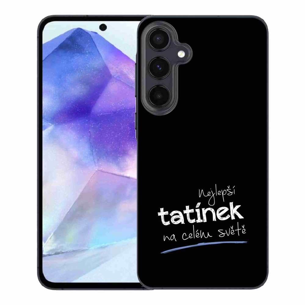 Gélový kryt mmCase na Samsung Galaxy A55 5G - najlepšie otecko 4 čierne pozadie