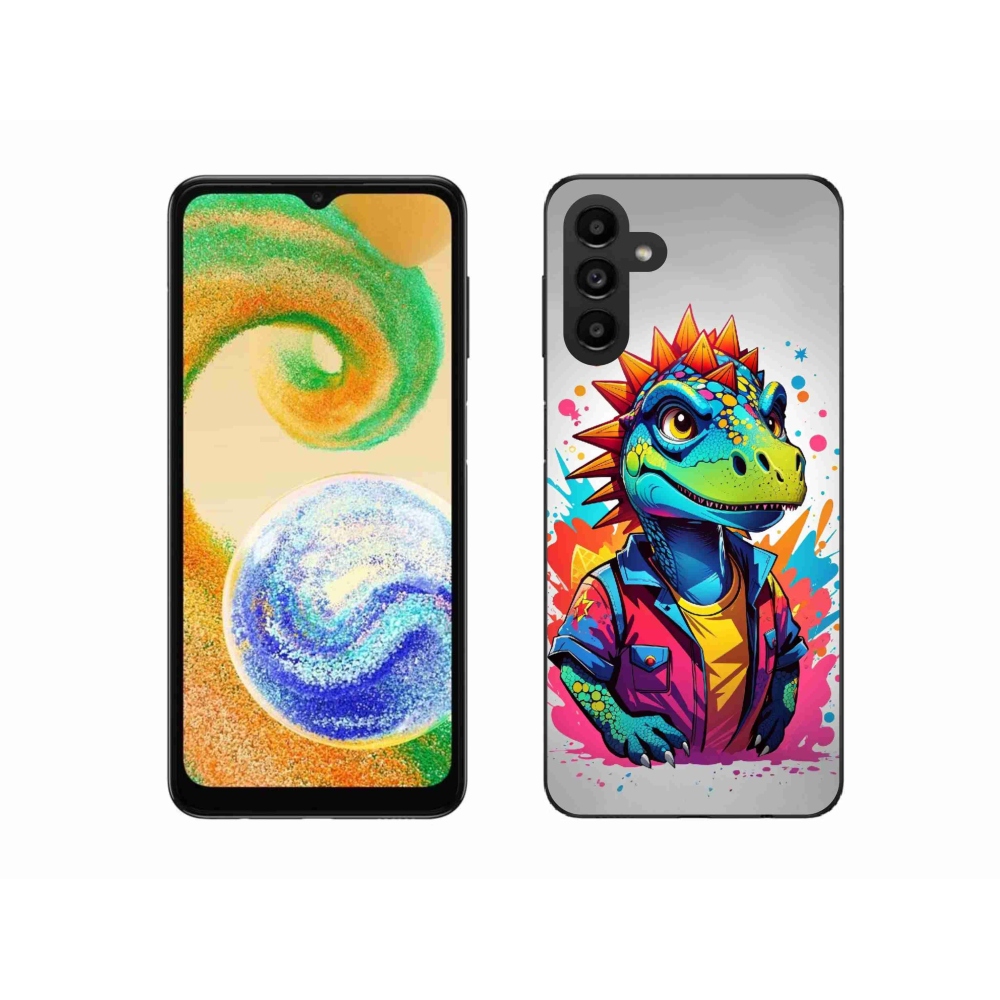 Gélový kryt mmCase na Samsung Galaxy A04s (164.7x76.7x9.1mm) - farebný dinosaurus