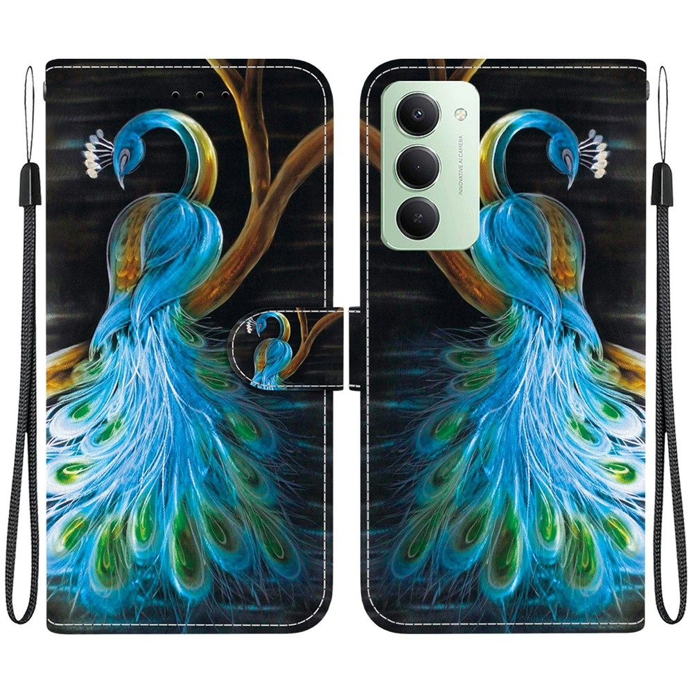 Versatile knižkové púzdro na Xiaomi Redmi 15 5G (169mm) - páv