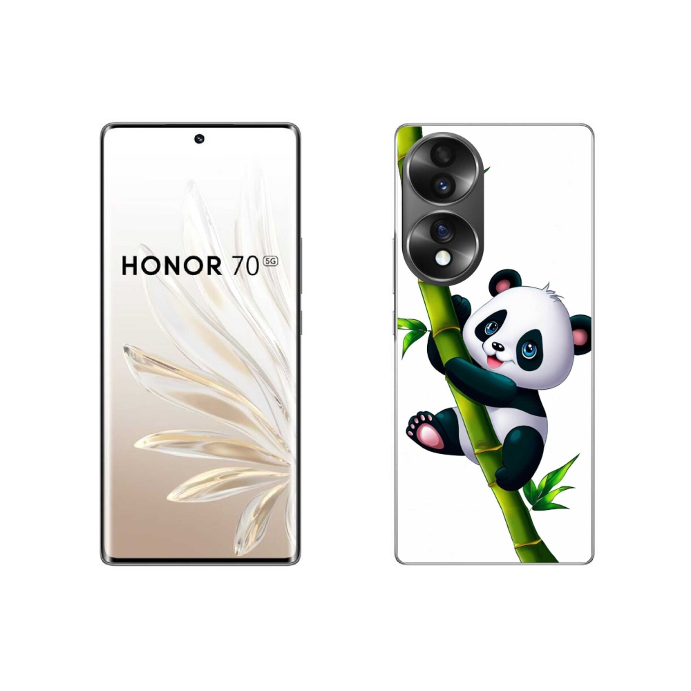 Gélový kryt mmCase na Honor 70 - panda na bambuse