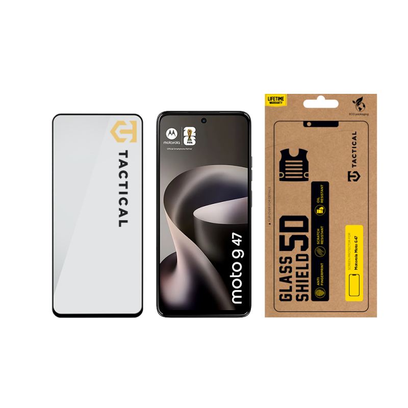 Tactical Glass Shield 5D sklo pre Motorola Moto G47 čierne 