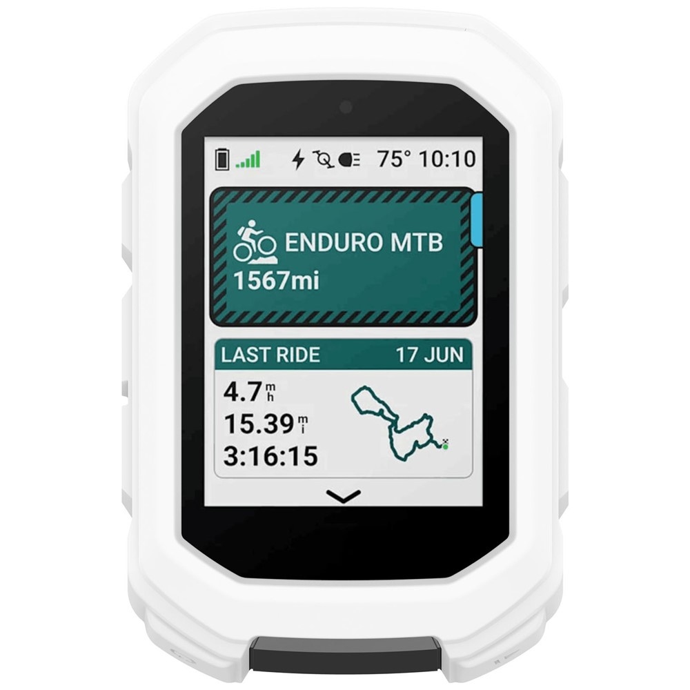 Snug silikónový obal na GPS cyklonavigácii Garmin Edge MTB - biely