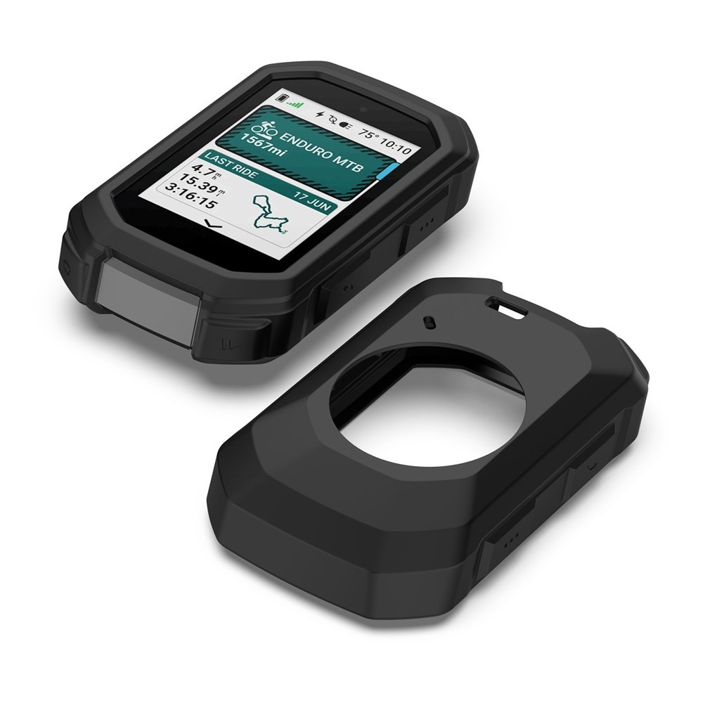 Snug silikónový obal na GPS cyklonavigácii Garmin Edge MTB - čierny