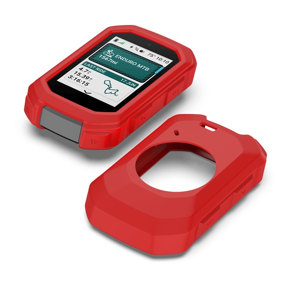 Snug silikónový obal na GPS cyklonavigácii Garmin Edge MTB - červený