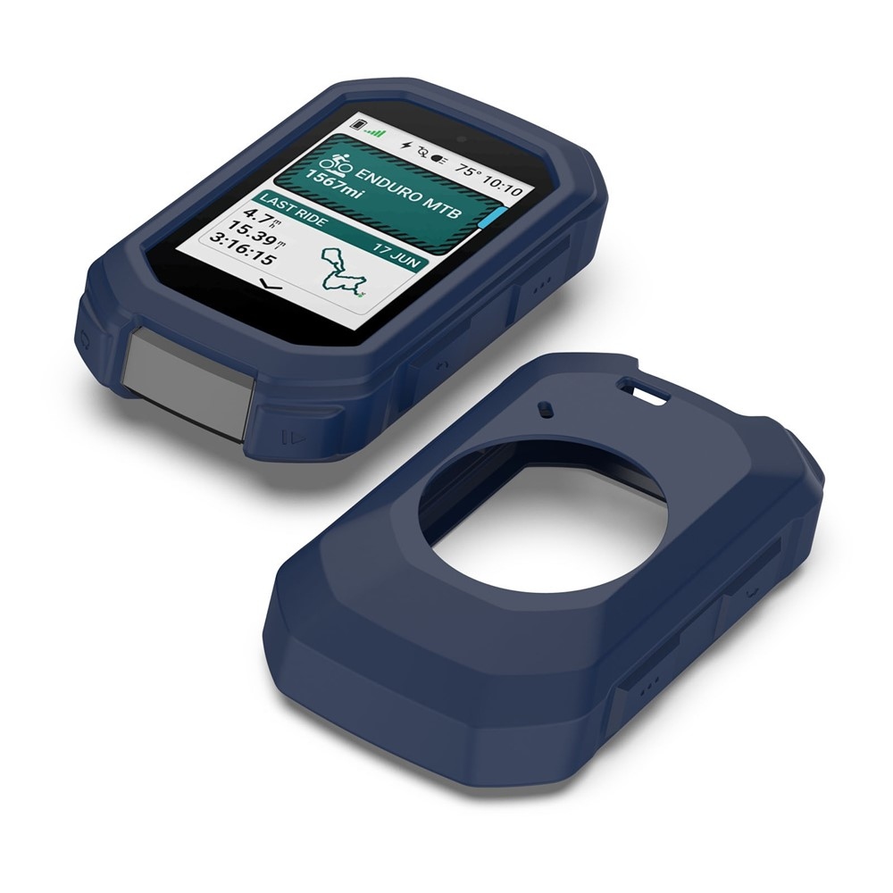 Snug silikónový obal na GPS cyklonavigácii Garmin Edge MTB - tmavomodrý