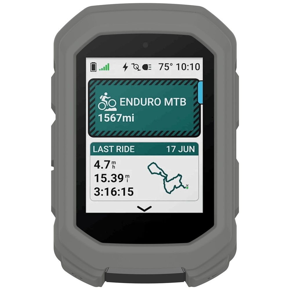 Snug silikónový obal na GPS cyklonavigácii Garmin Edge MTB - tmavosivý