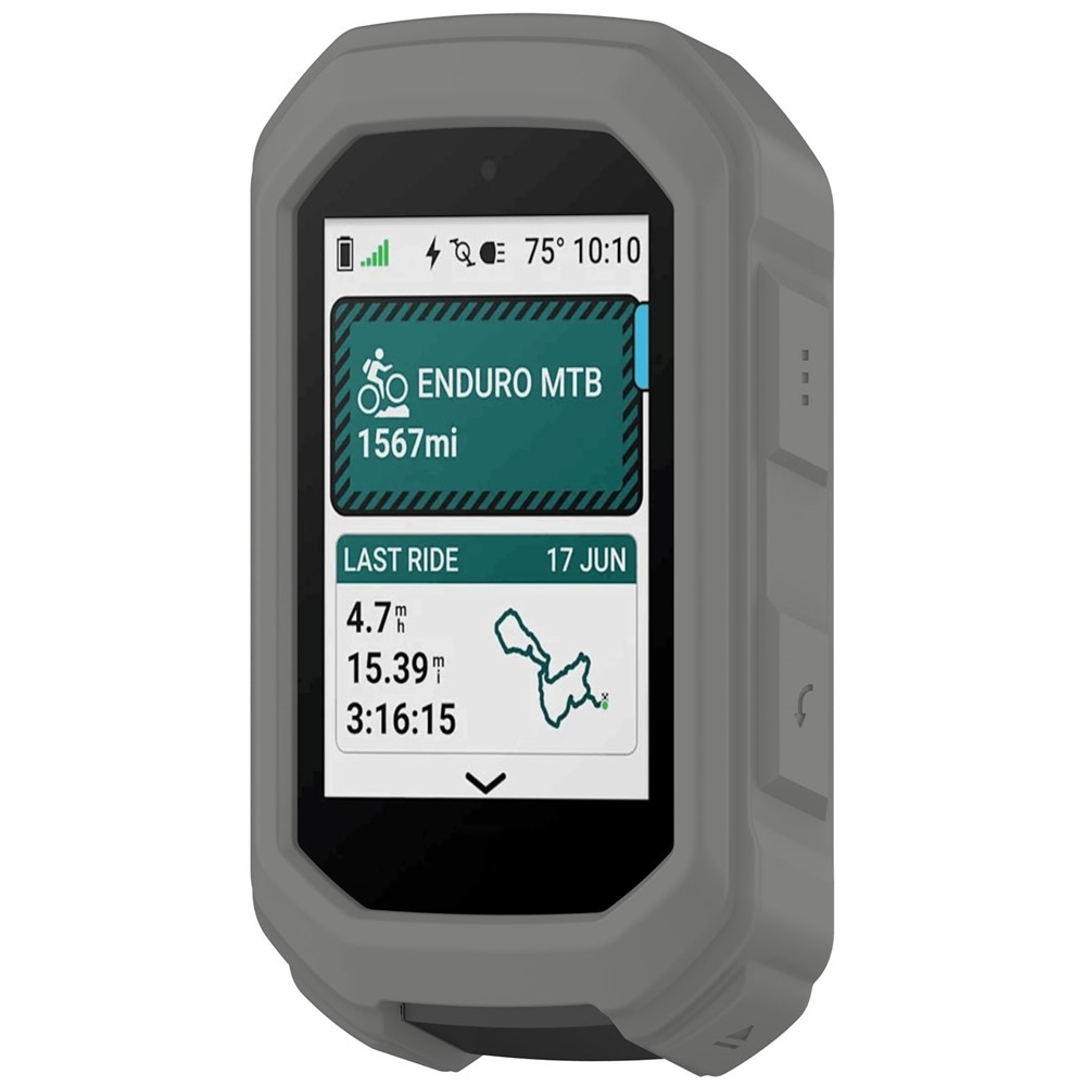 Snug silikónový obal na GPS cyklonavigácii Garmin Edge MTB - tmavosivý