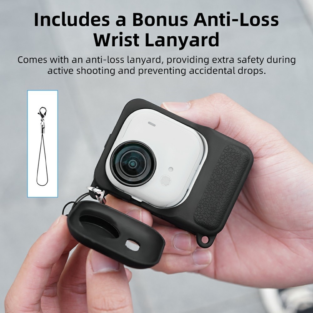 FLYMILE silikónové puzdro 360 ° s krytkou objektívu pre Insta360 GO Ultra