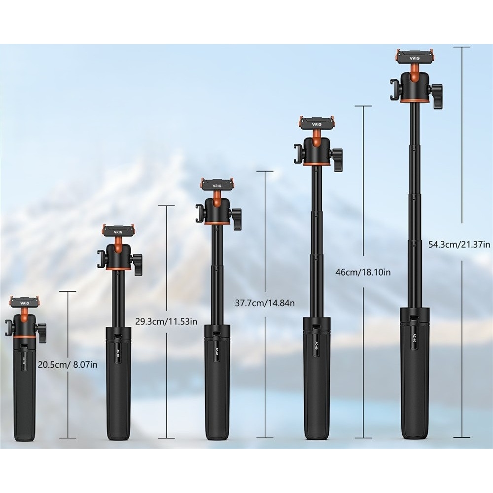 VRIG Magnetický rýchloupínací statív pre DJI Osmo Action 5 Pro, 4 a 3