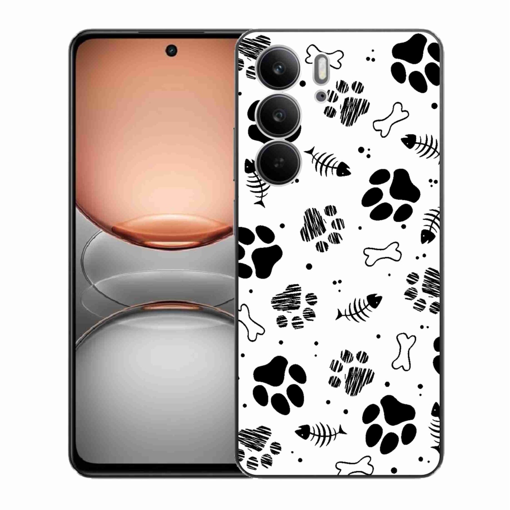 Gélový kryt mmCase na Realme C75 - psie labky 1
