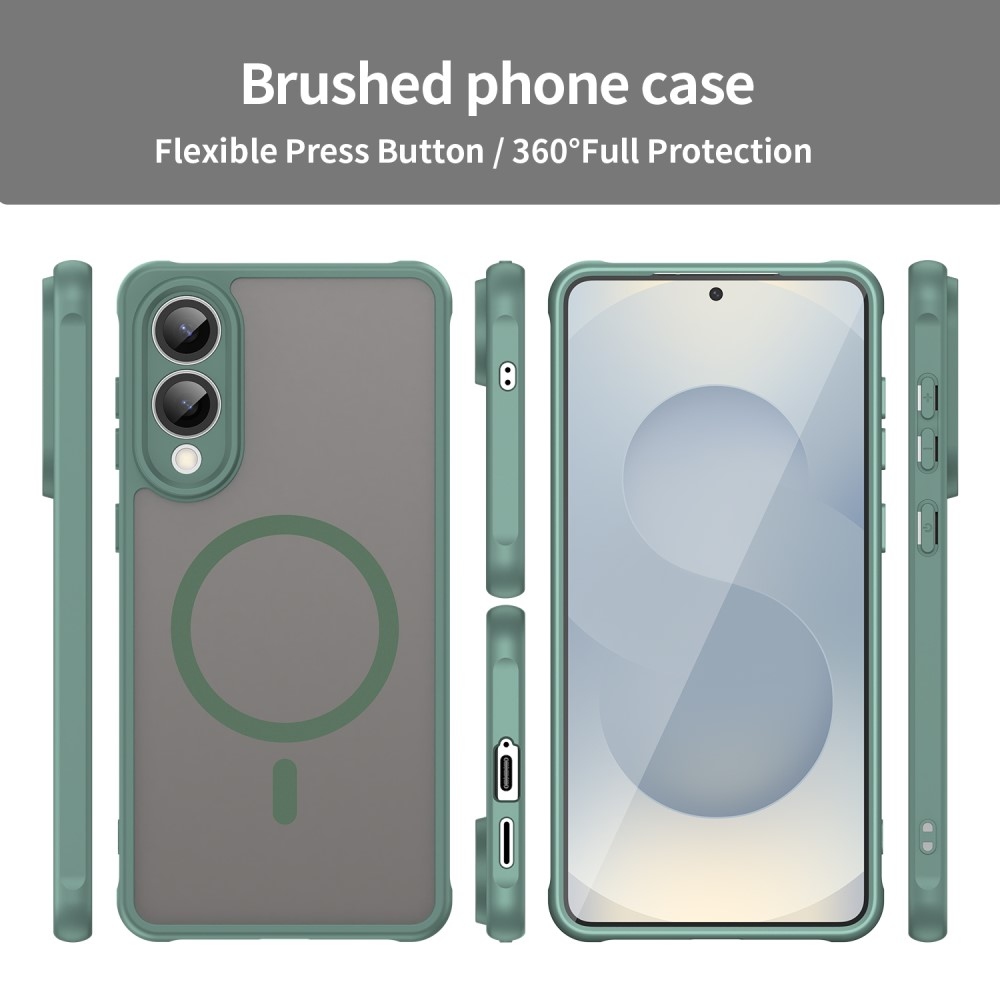 Case matný gélový obal s MagSafe na Samsung Galaxy S25 Edge - zelený