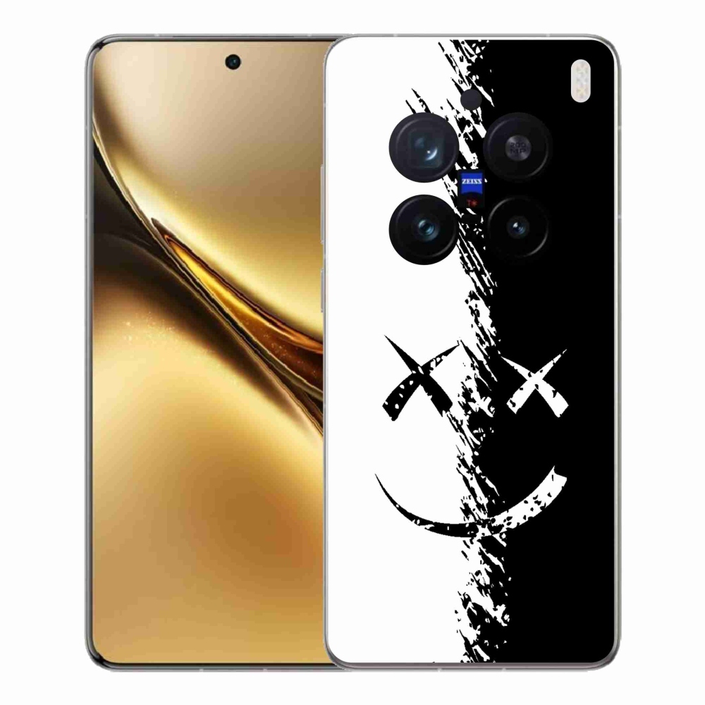 Gélový kryt mmCase na Vivo X200 Pro 5G - čiernobiely smajlík