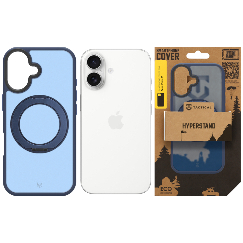 Tactical MagForce Hyperstand – puzdro pre Apple iPhone 17 v tmavomodrej farbe