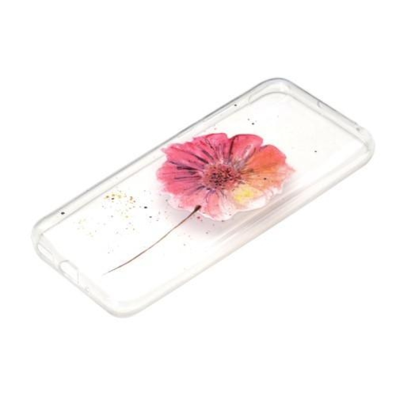 Soft gélový obal na mobil Huawei Y5 (2019) - červená kvetina