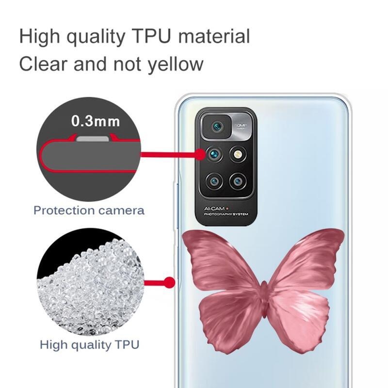 Soft gélový obal na mobilný telefón Xiaomi Redmi 10/Redmi 10 (2022) - motýľ