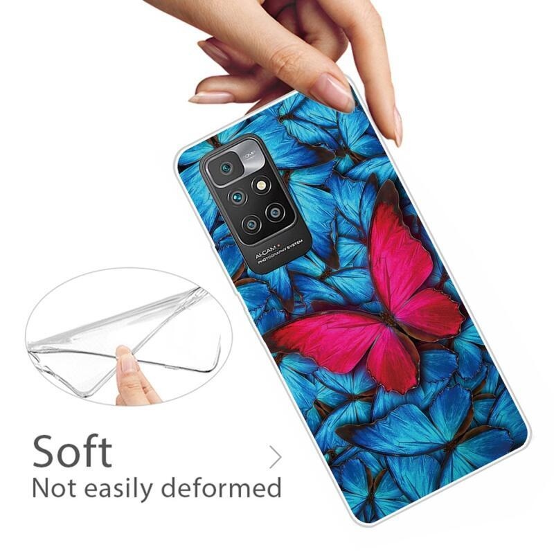 Soft gélový obal na mobilný telefón Xiaomi Redmi 10/Redmi 10 (2022) - ružový motýľ