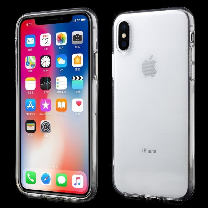 Soft priehľadný gélový obal na mobil iPhone XS / X - priehľadný