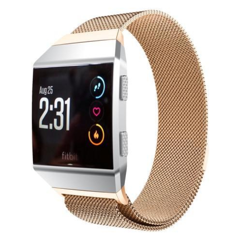 Soft remienok z nerezovej ocele na Fitbit Ionic - rosegold