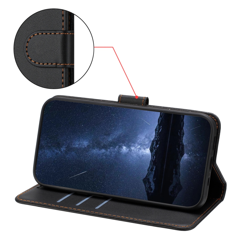 Solid knižkové púzdro na Xiaomi 17 Ultra - čierne