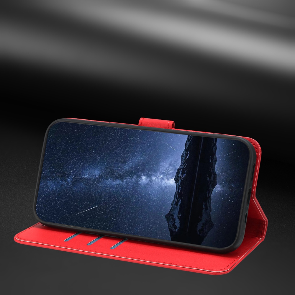 Solid knižkové puzdro na Xiaomi 17 Ultra - červené