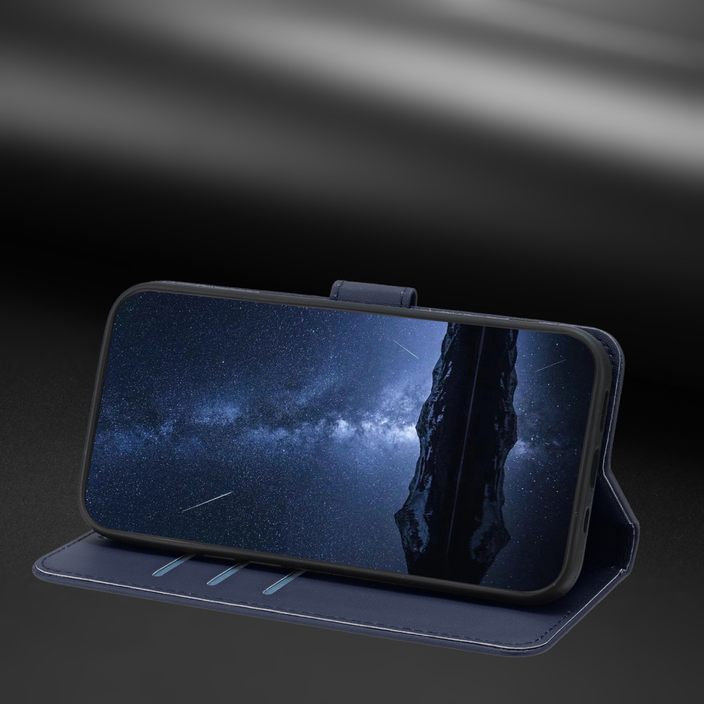 Solid knižkové puzdro na Xiaomi 17 Ultra - modré