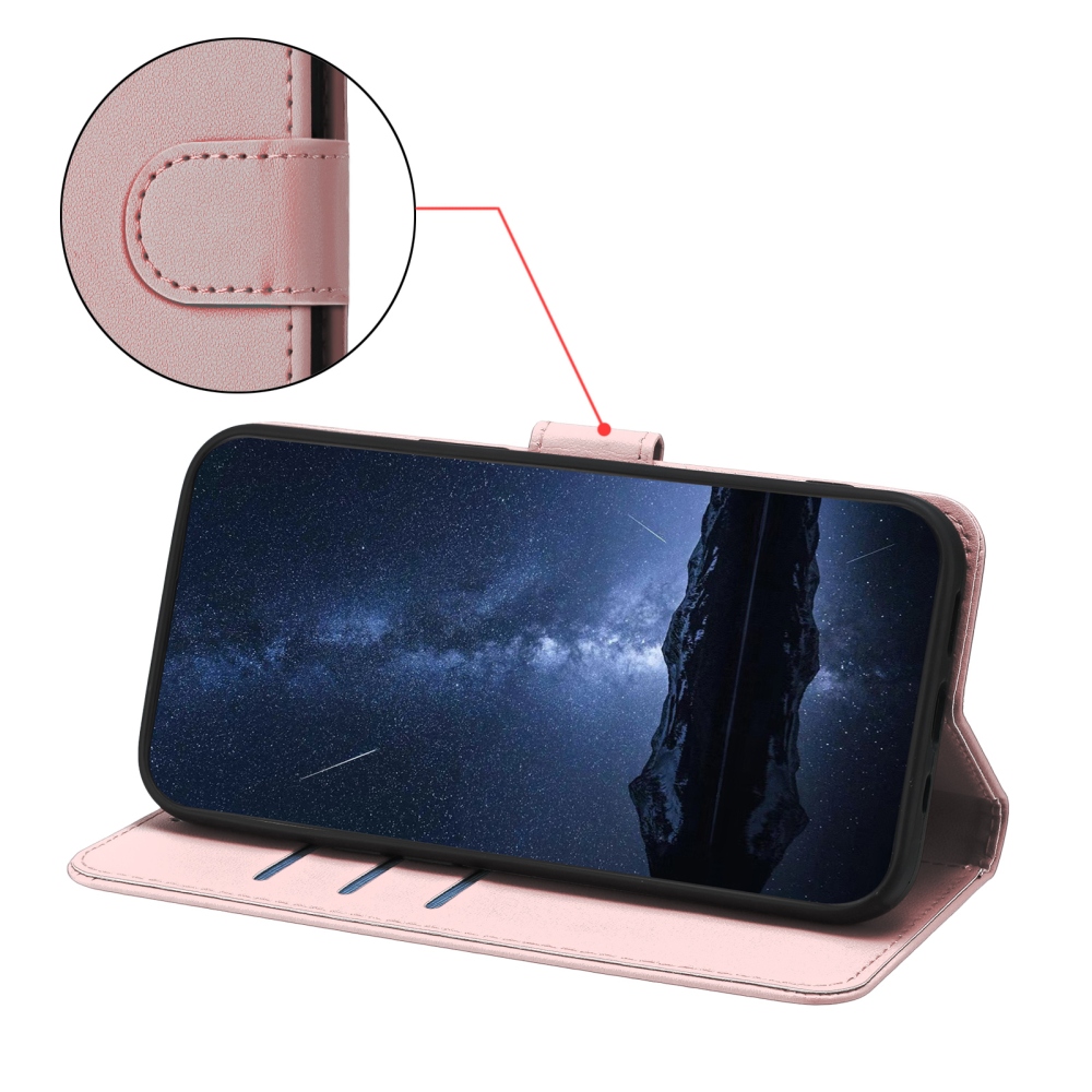 Solid knižkové puzdro na Xiaomi 17 Ultra - ružovozlaté