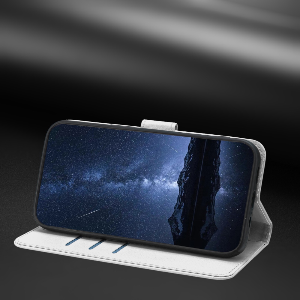 Solid knižkové puzdro na Xiaomi 17 Ultra - strieborné