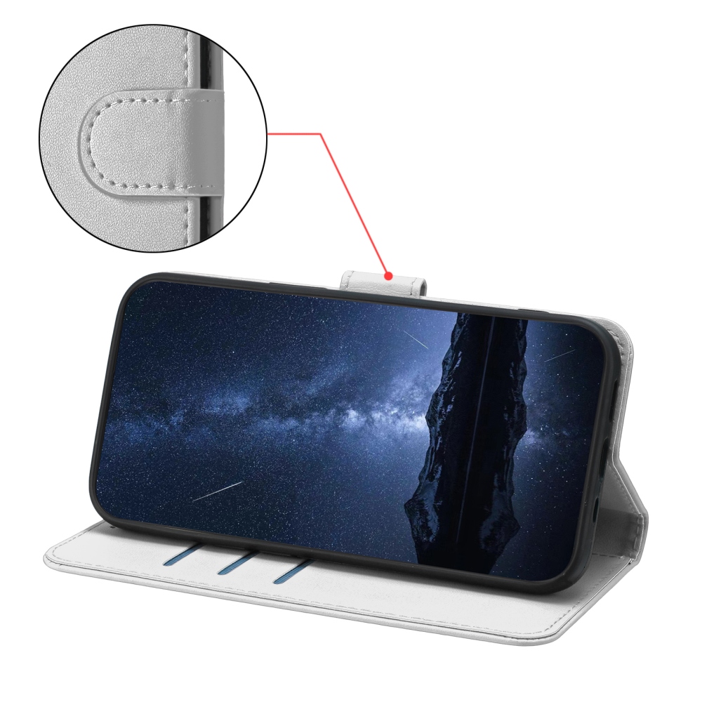 Solid knižkové puzdro na Xiaomi 17 Ultra - strieborné