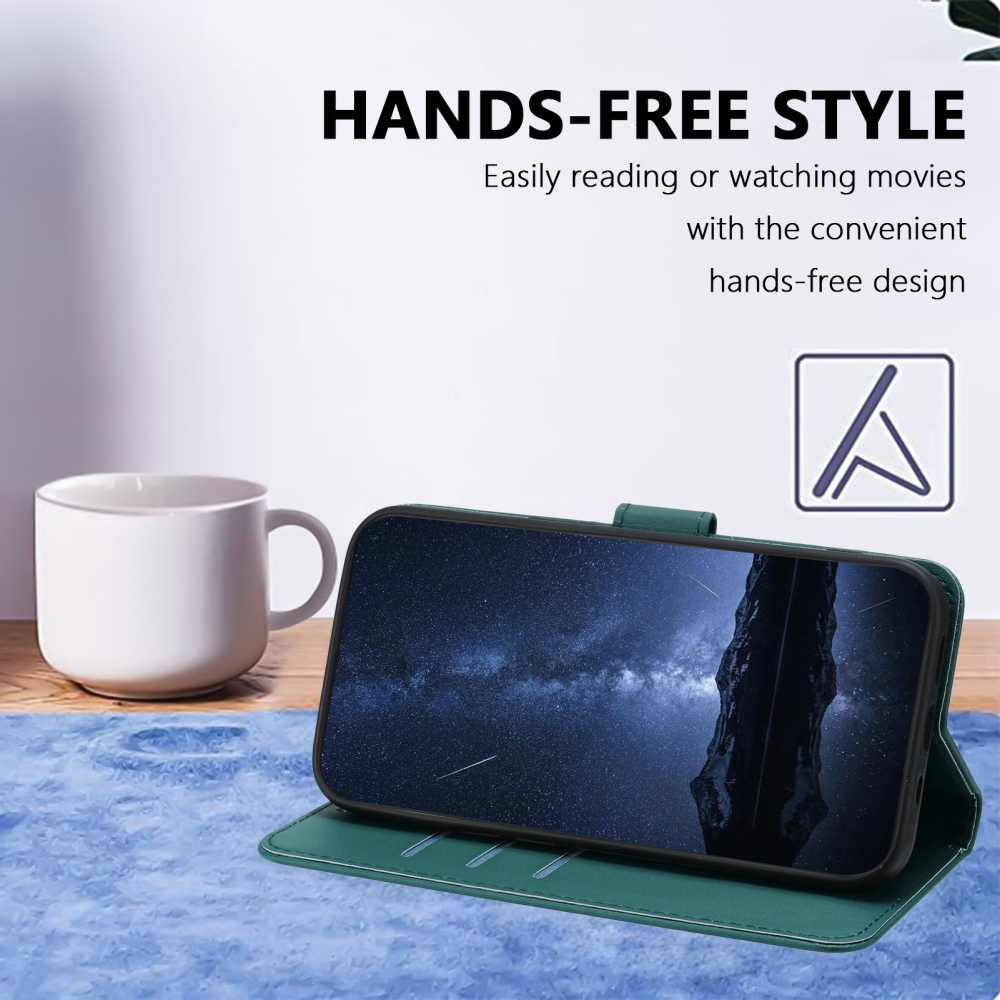 Solid knižkové púzdro na Xiaomi 17 Ultra - zelené