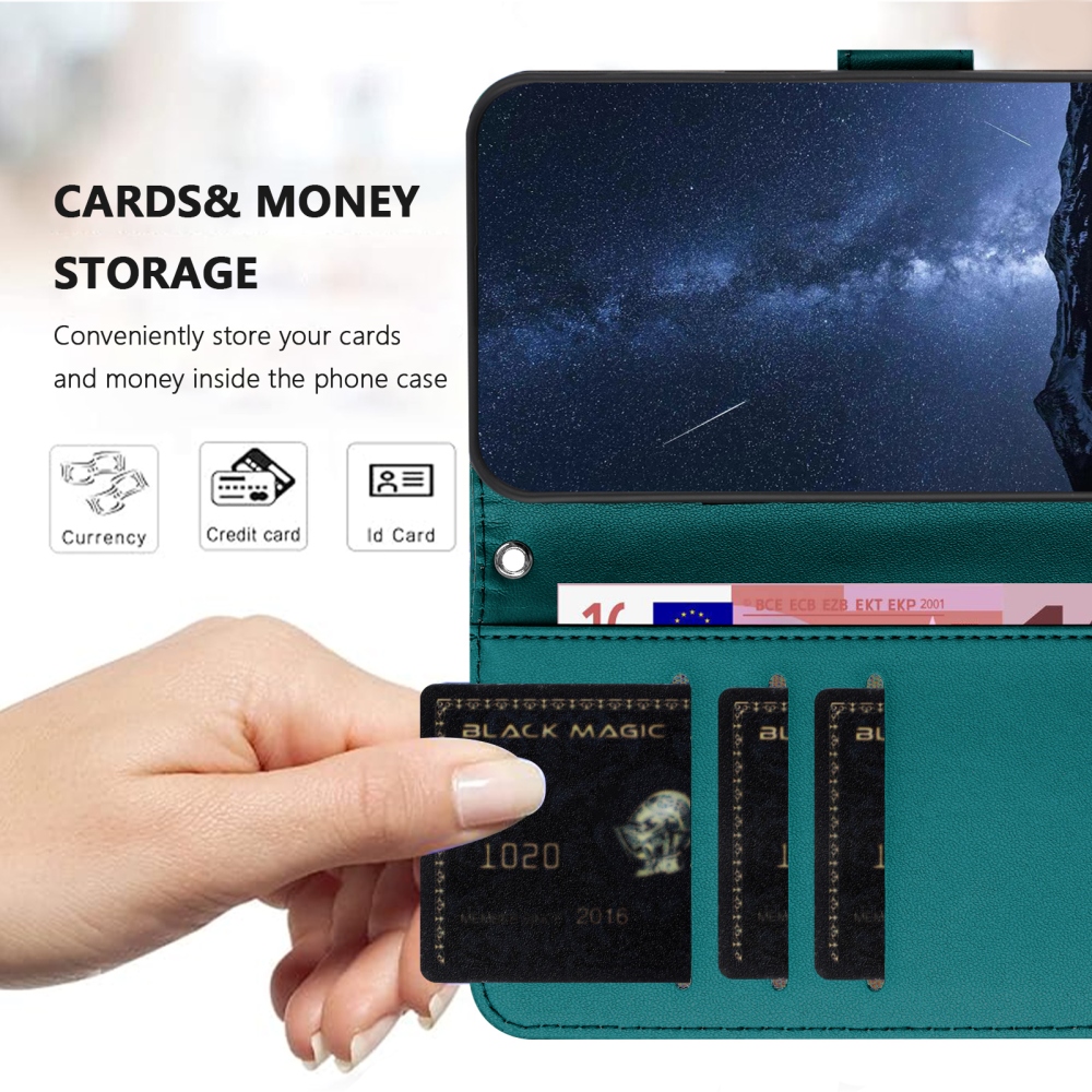 Solid knižkové púzdro na Xiaomi 17 Ultra - zelené