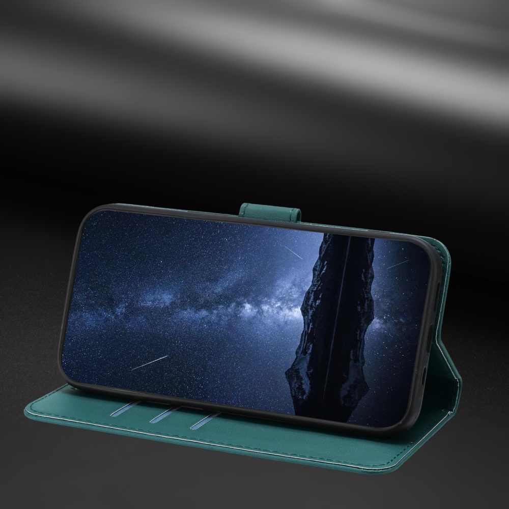 Solid knižkové púzdro na Xiaomi 17 Ultra - zelené