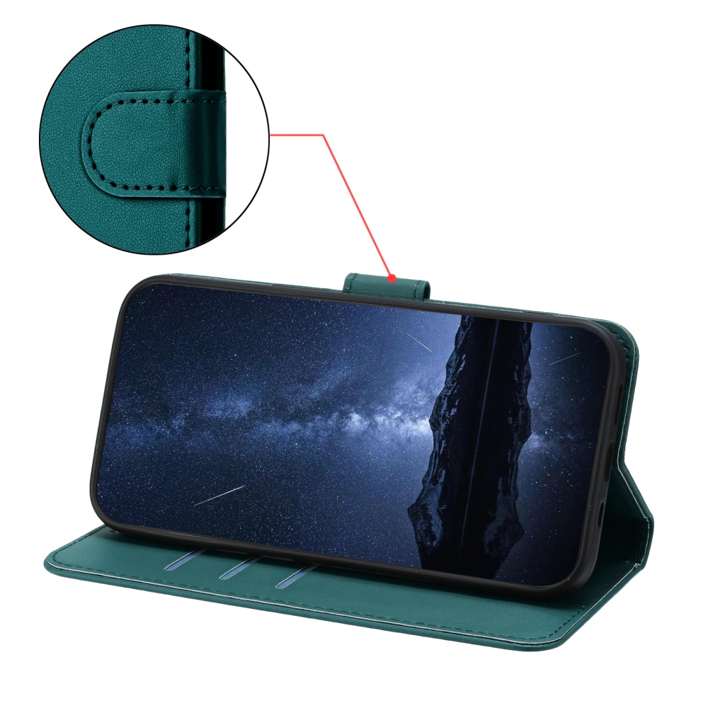 Solid knižkové púzdro na Xiaomi 17 Ultra - zelené