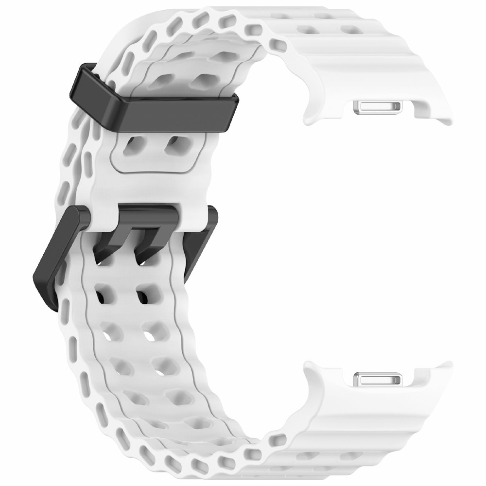Solid silikónový remienok na Samsung Galaxy Watch8 Classic 46mm/Watch8 44mm/40mm - biely
