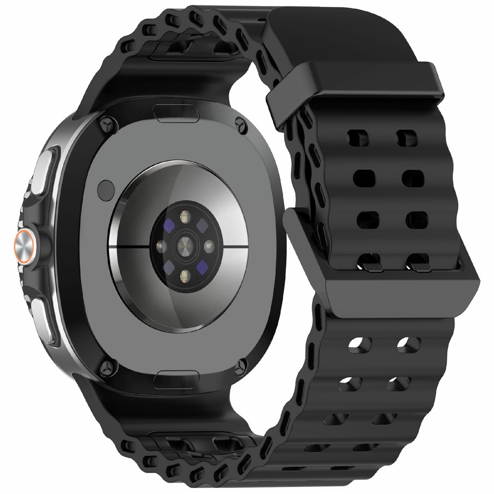 Solid silikónový remienok na Samsung Galaxy Watch8 Classic 46mm/Watch8 44mm/40mm - čierny