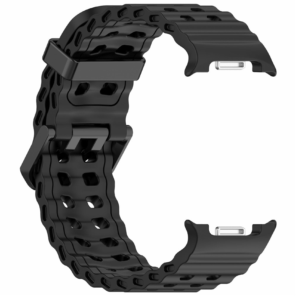 Solid silikónový remienok na Samsung Galaxy Watch8 Classic 46mm/Watch8 44mm/40mm - čierny