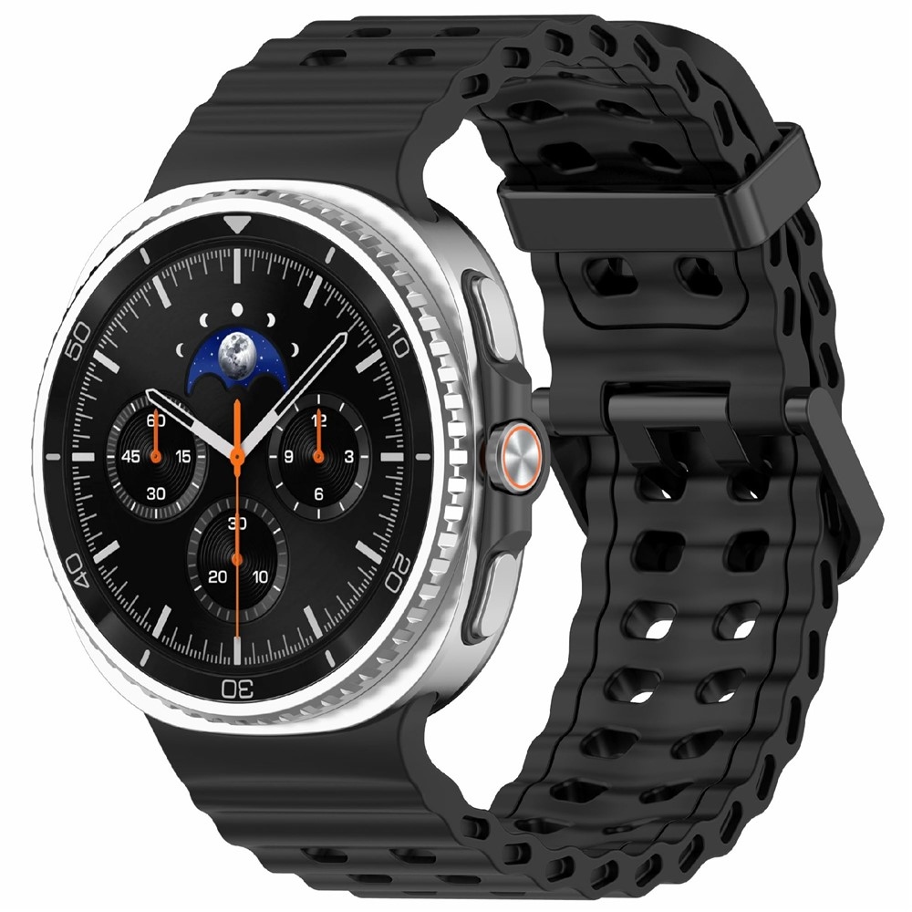 Solid silikónový remienok na Samsung Galaxy Watch8 Classic 46mm/Watch8 44mm/40mm - čierny