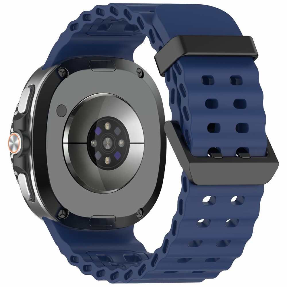 Solid silikónový remienok na Samsung Galaxy Watch8 Classic 46mm/Watch8 44mm/40mm - modrý