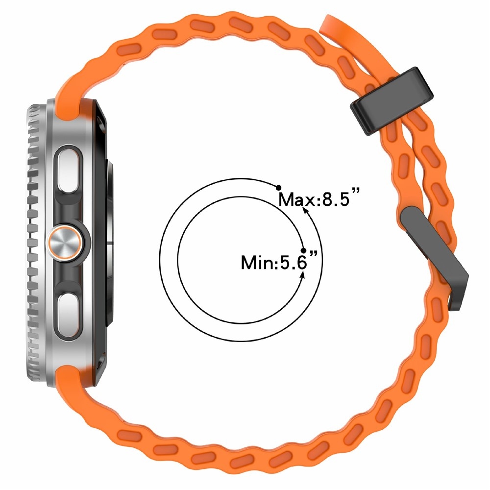 Solid silikónový remienok na Samsung Galaxy Watch8 Classic 46mm/Watch8 44mm/40mm - oranžový