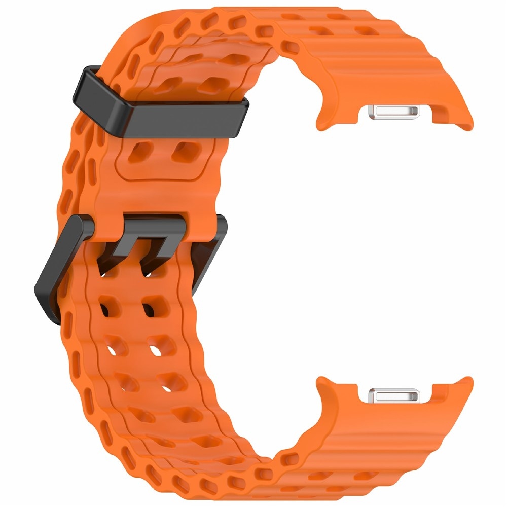 Solid silikónový remienok na Samsung Galaxy Watch8 Classic 46mm/Watch8 44mm/40mm - oranžový