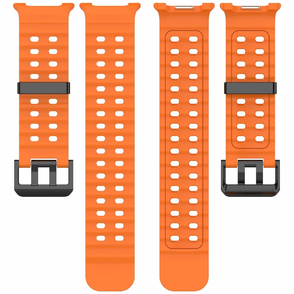 Solid silikónový remienok na Samsung Galaxy Watch8 Classic 46mm/Watch8 44mm/40mm - oranžový