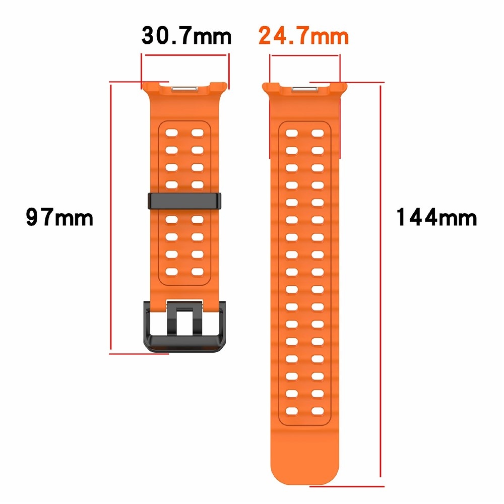 Solid silikónový remienok na Samsung Galaxy Watch8 Classic 46mm/Watch8 44mm/40mm - oranžový