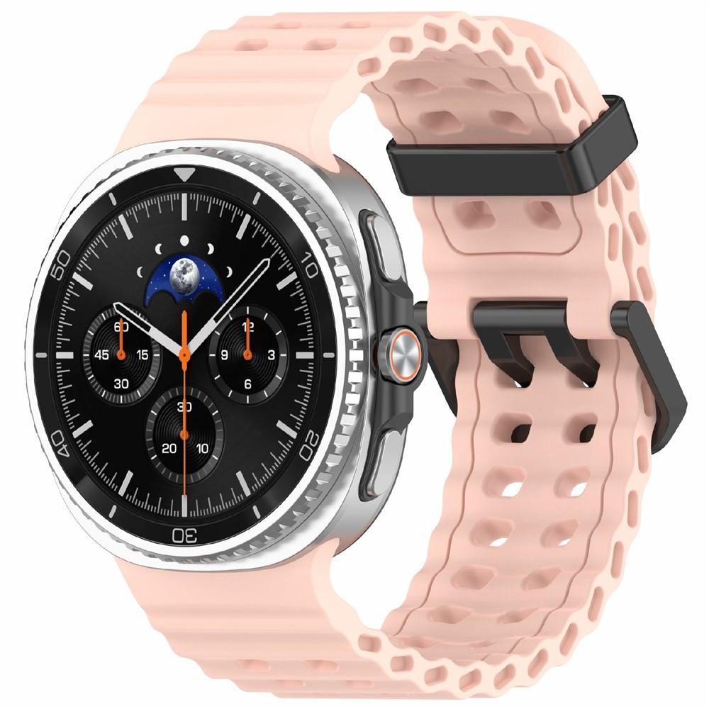Solid silikónový remienok na Samsung Galaxy Watch8 Classic 46mm/Watch8 44mm/40mm - ružový