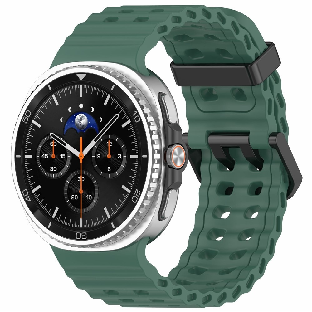 Solid silikónový remienok na Samsung Galaxy Watch8 Classic 46mm/Watch8 44mm/40mm - zelený
