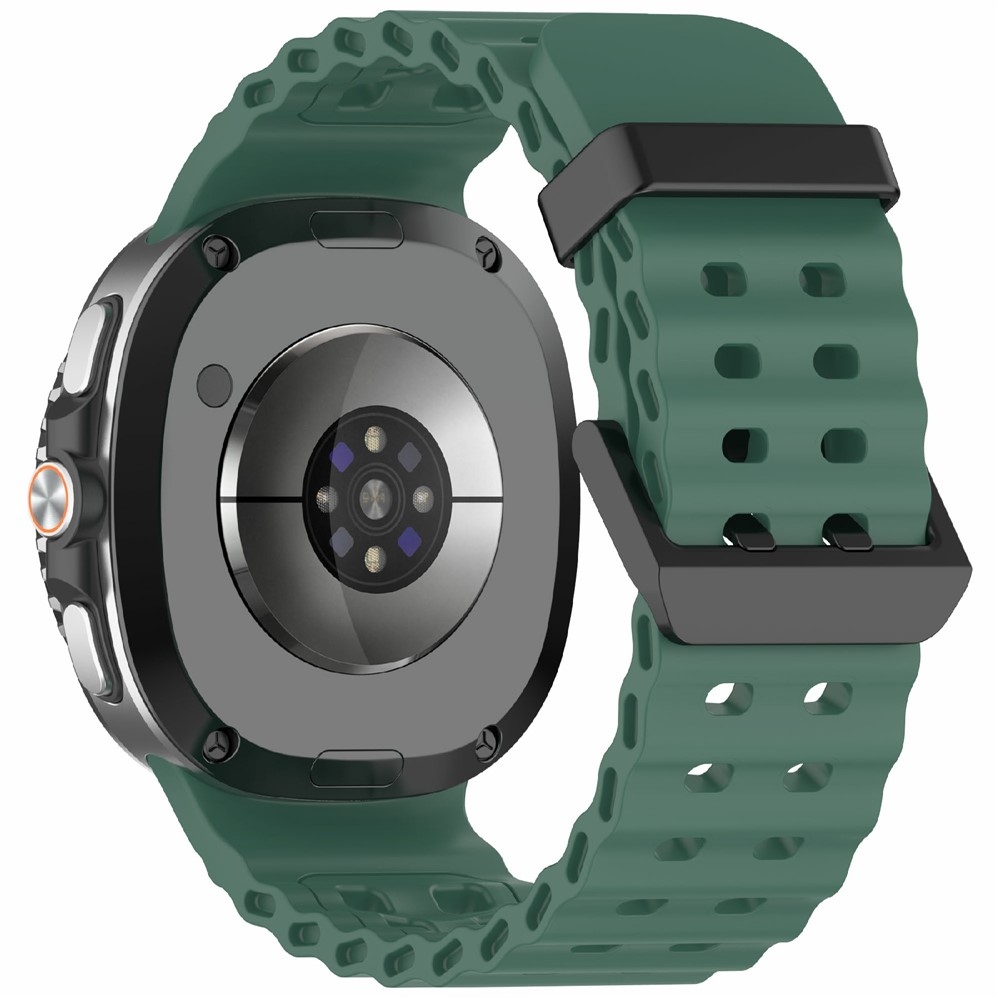 Solid silikónový remienok na Samsung Galaxy Watch8 Classic 46mm/Watch8 44mm/40mm - zelený