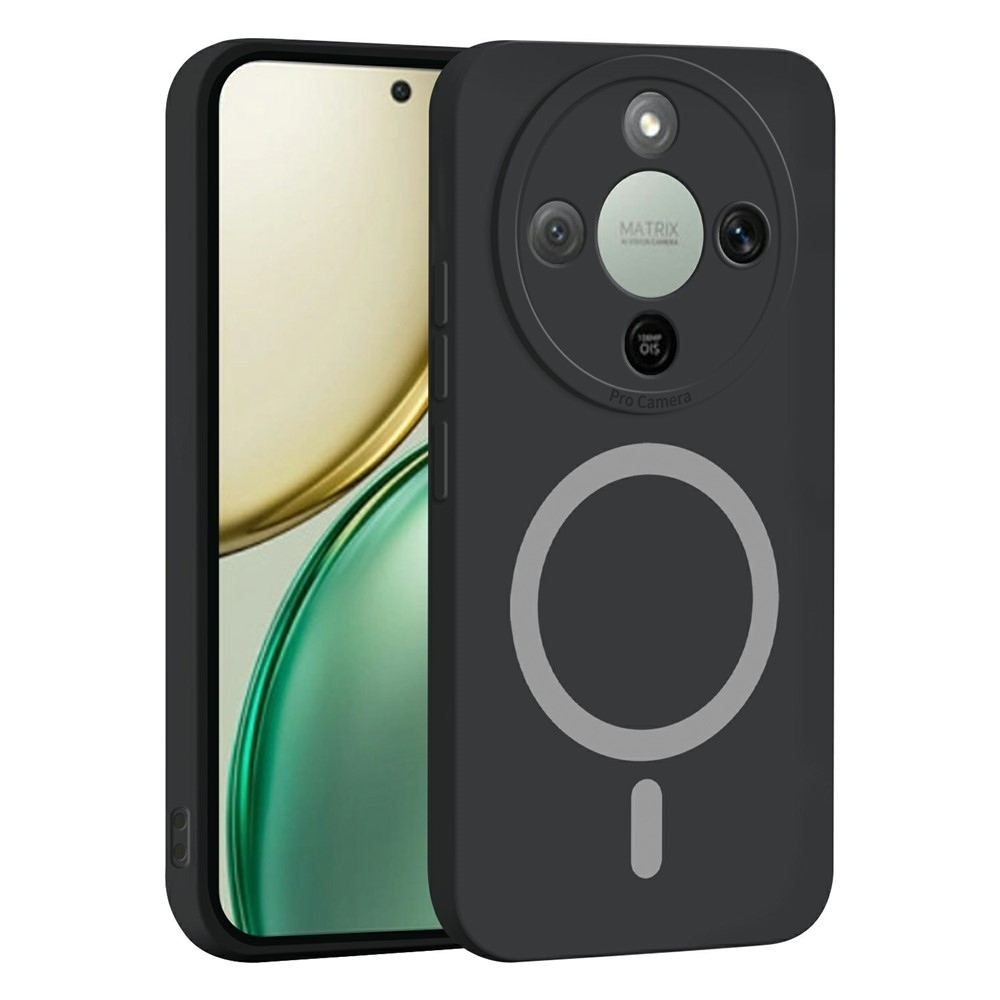 Solide gélový obal s MagSafe na Honor Magic 8 Lite 5G - čierny