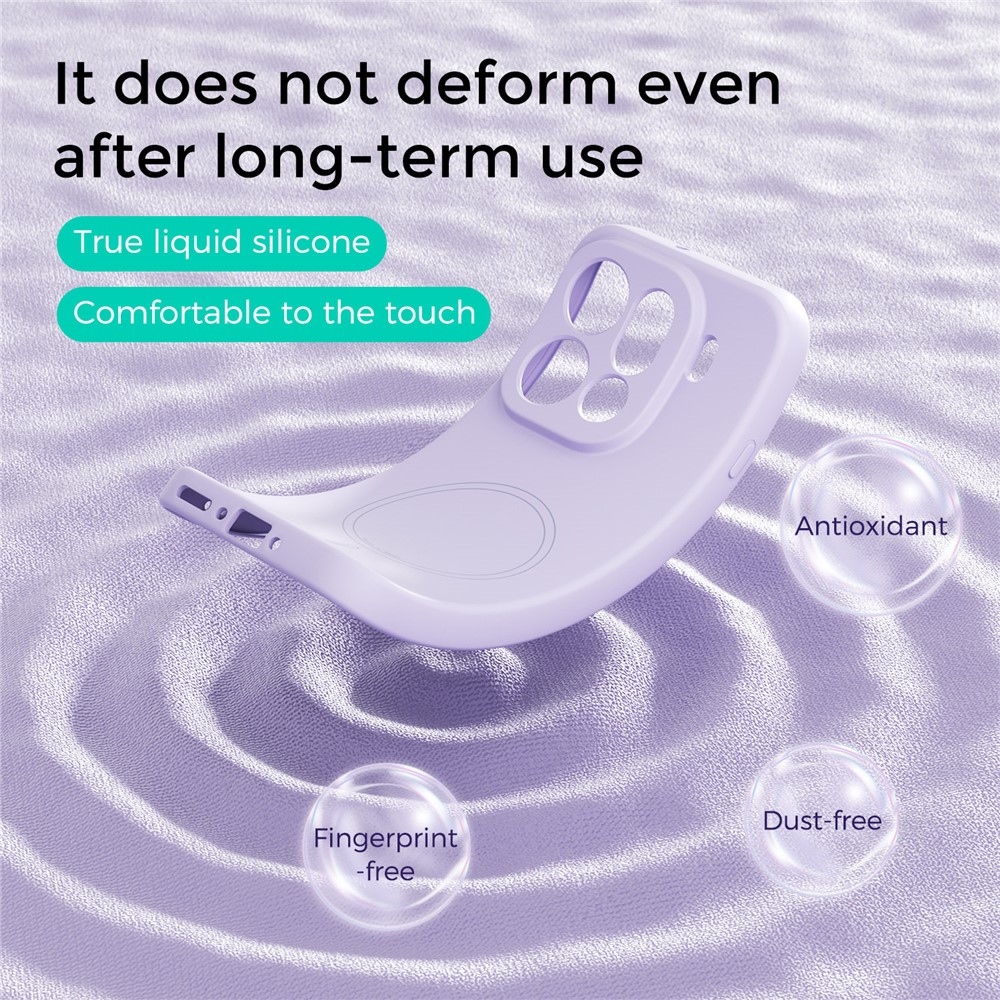 Solide gélový obal s MagSafe na Oppo Find X9 Pro 5G - fialový