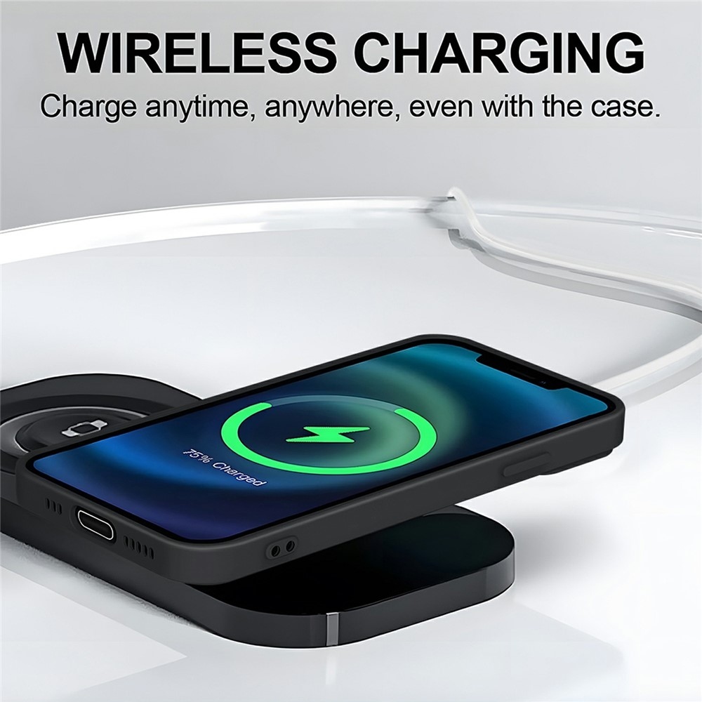 Solide gélový obal s MagSafe na Xiaomi Redmi Note 15 Pro 4G - čierny