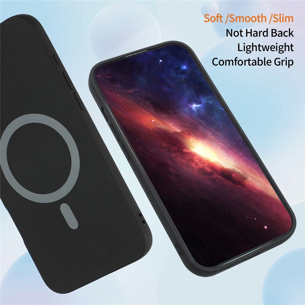 Solide gélový obal s MagSafe na Xiaomi Redmi Note 15 Pro 4G - čierny