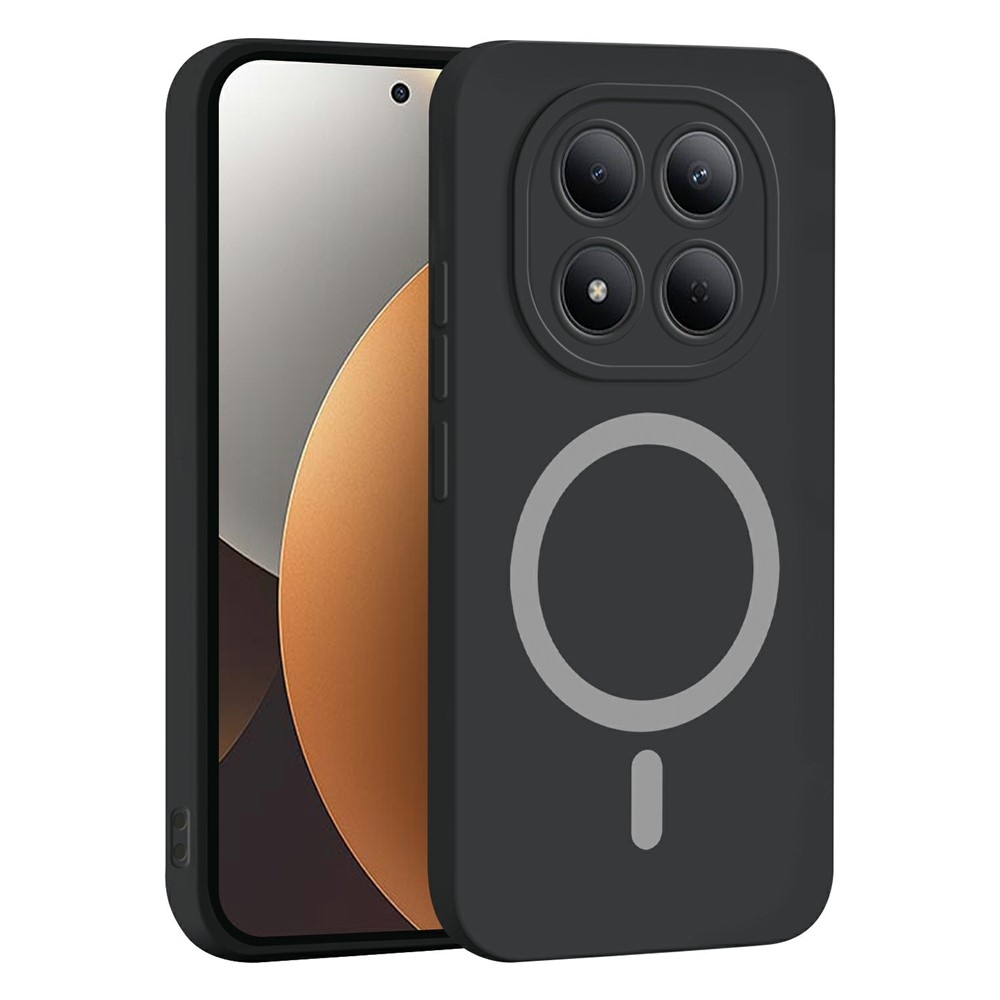 Solide gélový obal s MagSafe na Xiaomi Redmi Note 15 Pro 4G - čierny