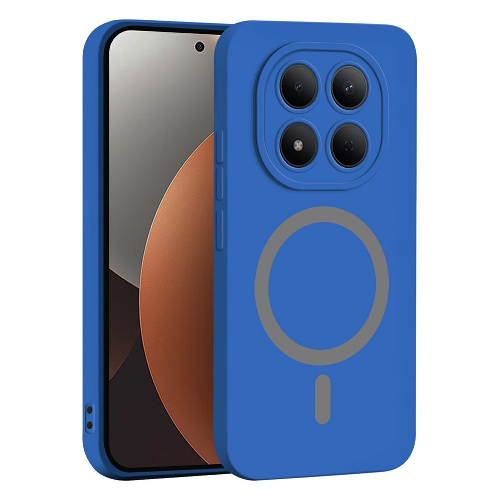 Solide gélový obal s MagSafe na Xiaomi Redmi Note 15 Pro 4G - tmavomodrý